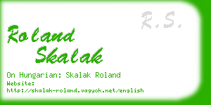 roland skalak business card